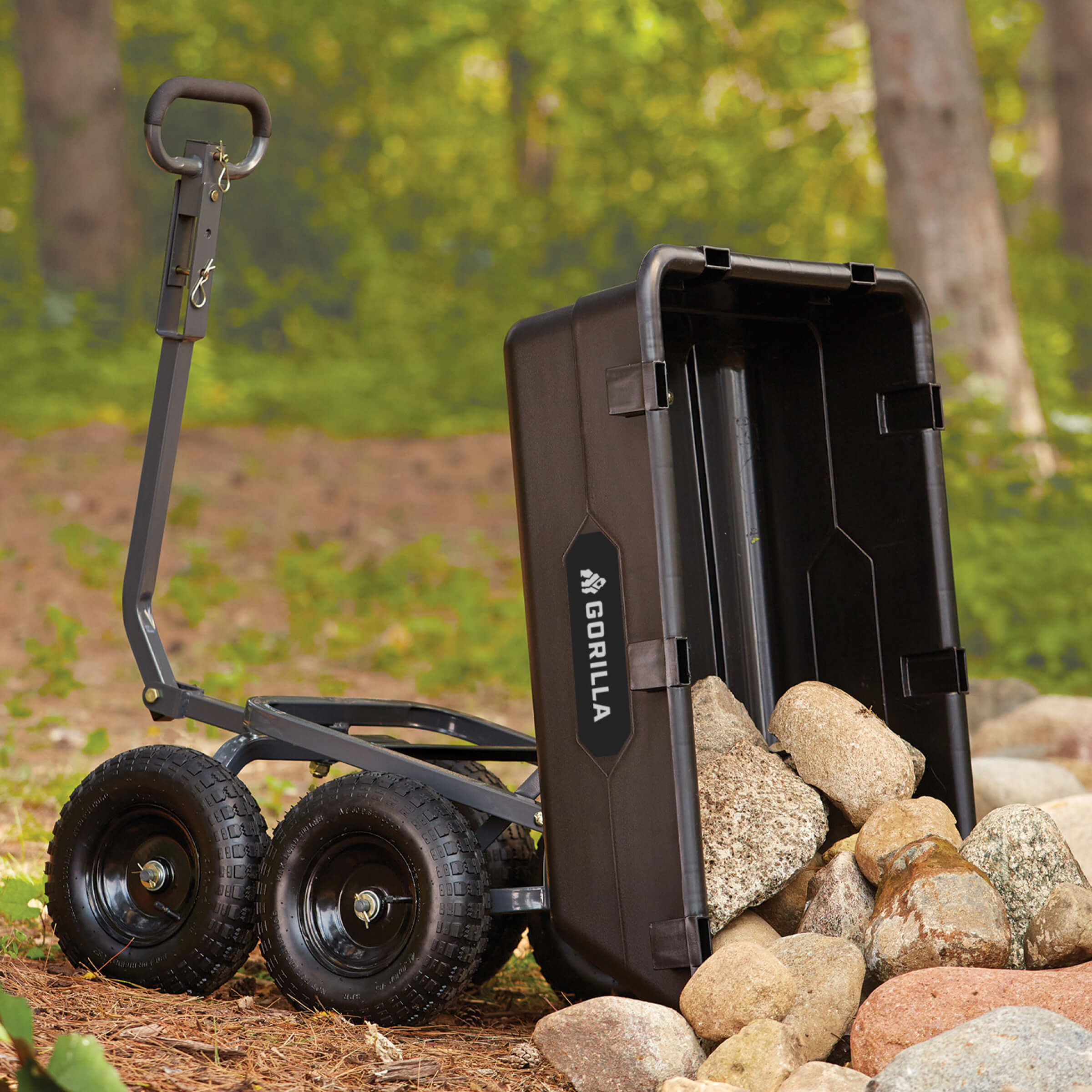 1,200 lb. Heavy Duty Poly Yard Dump Cart view 2