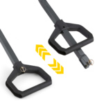Black Gorilla Made GCG 12 Tow Handle with yellow arrows indicating movement.