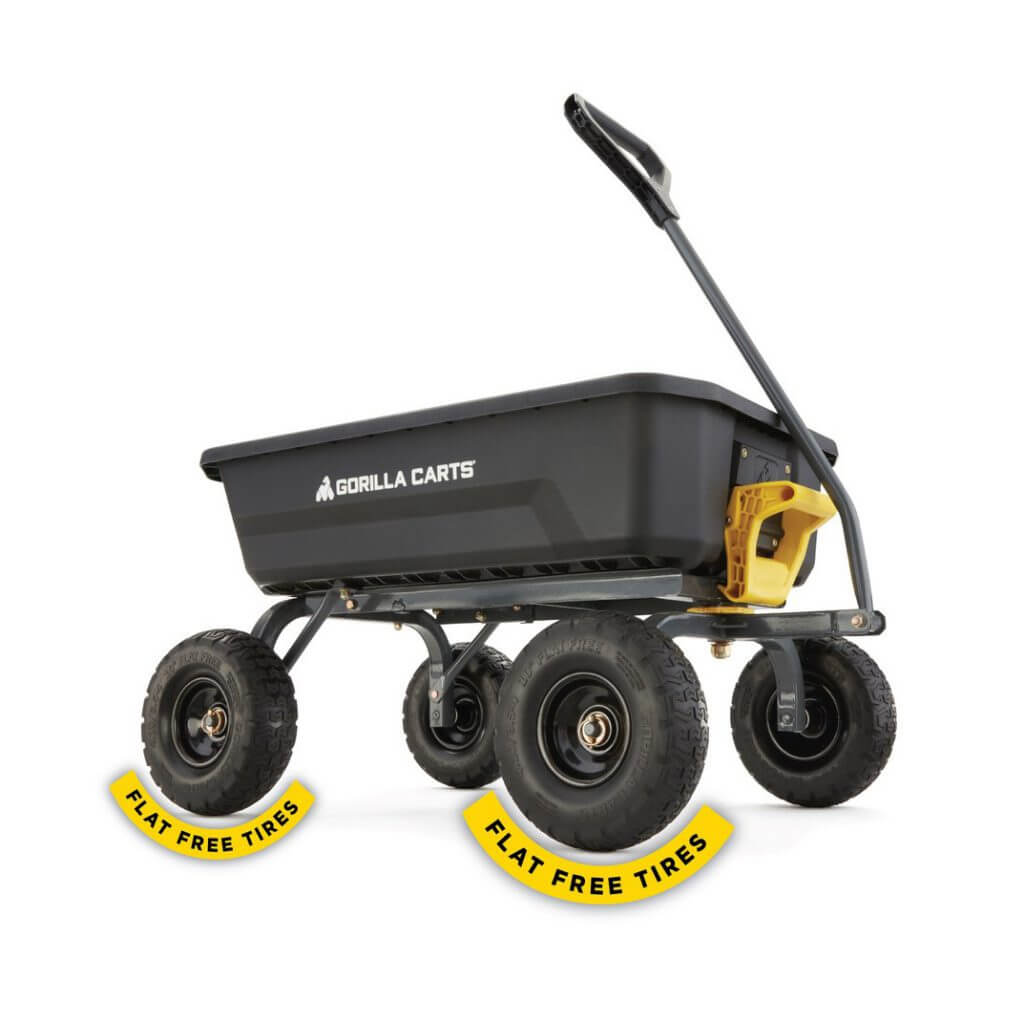 4-Wheel Dump Carts | Gorilla Carts