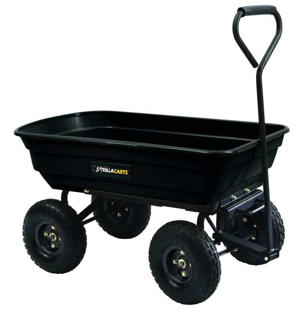 4-Wheel Dump Carts | Gorilla Carts