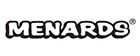 Menards logo in bold black letters on a white background.