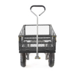 Heavy-duty Gorilla Made cart with mesh sides and black grip handle.