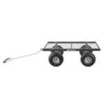 Heavy-duty Gorilla cart with black metal frame and four rugged wheels.