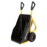 Yellow utility cart with black handles and wheels, branded "GORILLA" on the side.