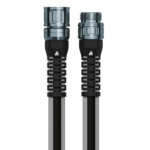 Gorilla Made Tough Lite utility hose with black and gray fittings, designed for durability.