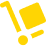 Yellow hand truck icon with tilted box, representing Gorilla Made's utility products.