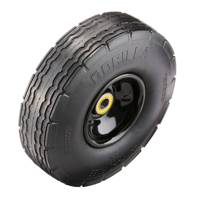Black Gorilla Made heavy-duty replacement tire with embossed text on the side.