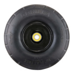 Black Gorilla tire with text: "10" Flat Free A/10-3.5-4", "NOT FOR HIGHWAY USE".