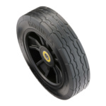 Black Gorilla wheel with yellow center, designed for durability and performance.
