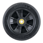 Black heavy-duty wheel with "GORILLA" branding, text reads "Max Load 500 lbs".