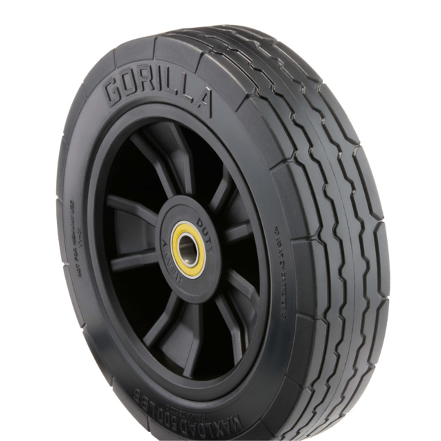 Black Gorilla tire with text "Gorilla" and "Heavy Duty"; durable design for outdoor use.