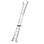 GMPXT 19B ladder, aluminum, with yellow accents, engineered for heavy-duty tasks.
