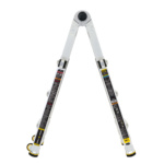 GMPX 14W Ladder, white with safety labels, 375 lbs capacity, 14 ft high.