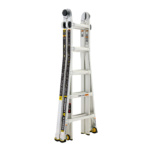 Gorilla Ladders 22 ft. lightweight aluminum ladder folded, robust design for utility.
