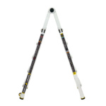 White multipurpose ladder, Gorilla Ladders brand visible, showing "375 lbs" label.