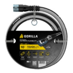 Gorilla 10 ft Tough Lite Universal Leader Hose, black, engineered for ultimate flexibility.
