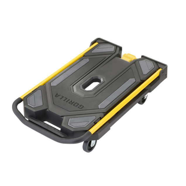 Heavy-duty black and yellow Gorilla hand truck, designed for strength and performance.