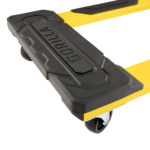 Yellow and black utility cart with "GORILLA" text, featuring sturdy wheels.