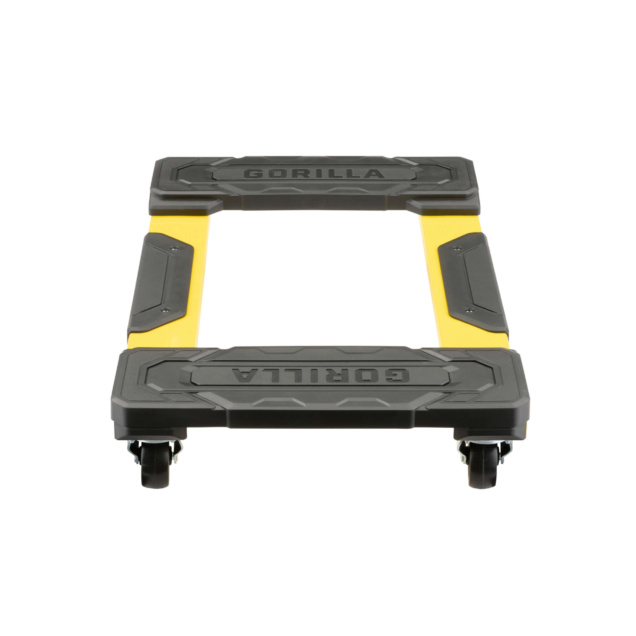 Yellow and black utility cart frame with "GORILLA" text on top.