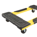 Heavy-duty yellow utility cart base with black padding and wheels. Text: "GORILLA".