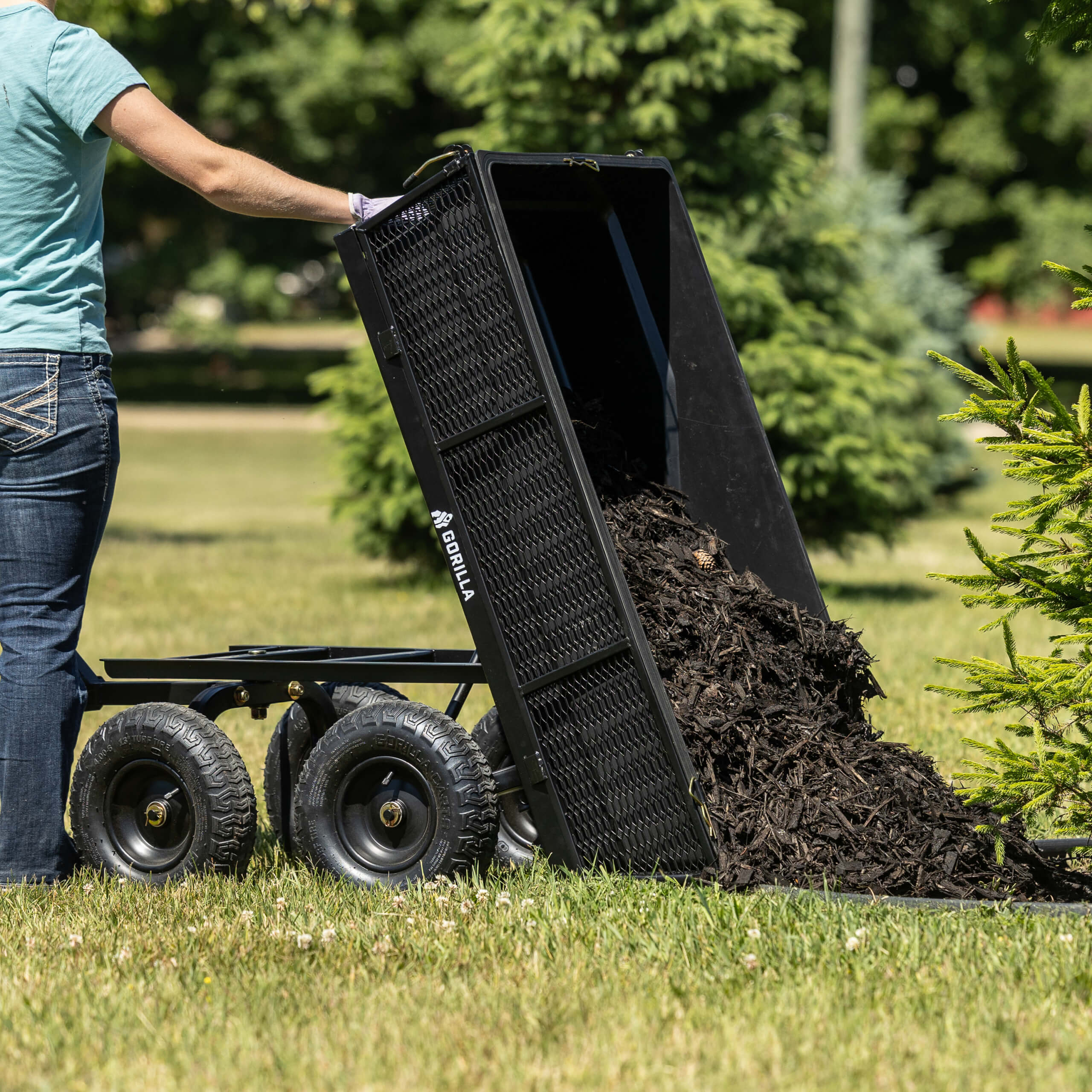1,200 lb. Capacity Heavy-duty Steel Dump Cart view 2