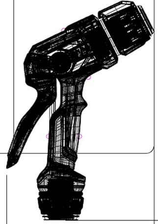 Rear Trigger Adjustable Tip Hose Nozzle view 1